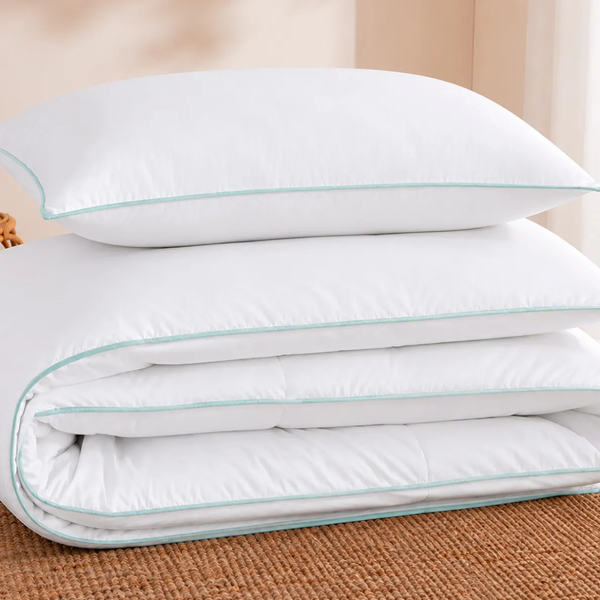 Allergo pure 1er Couette et oreiller carré