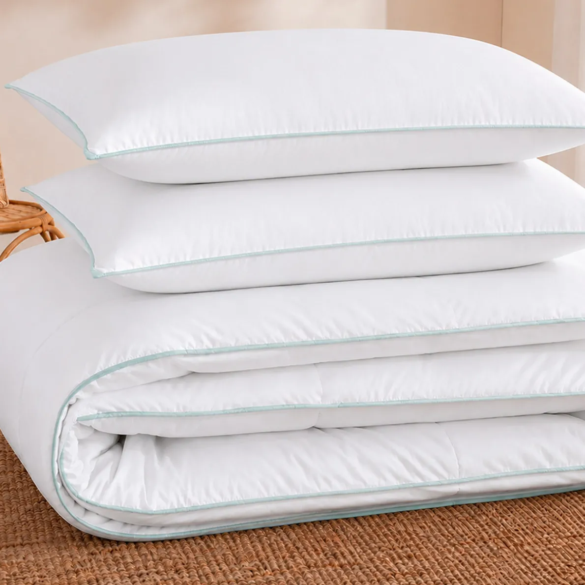 Allergo pure 1er Couette et oreiller carré