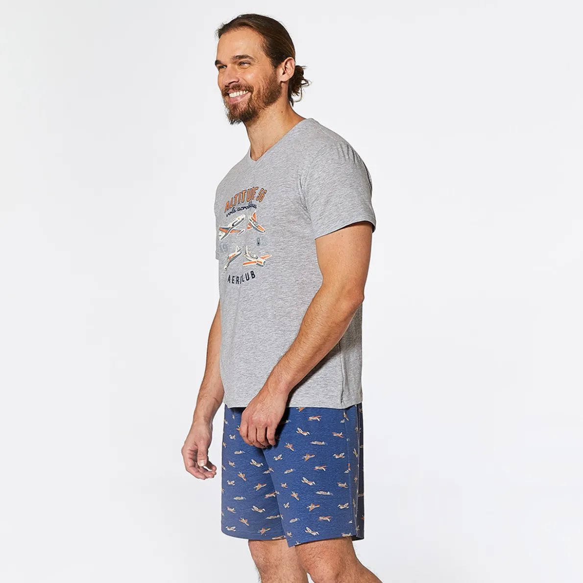 Altitude 56 Pyjama short gris
