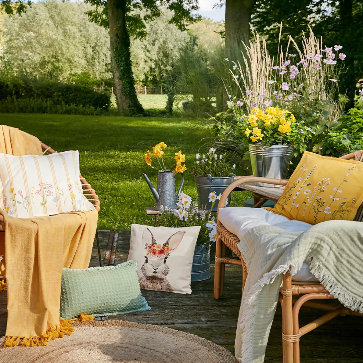 Amour de lapin Jeté de fauteuil