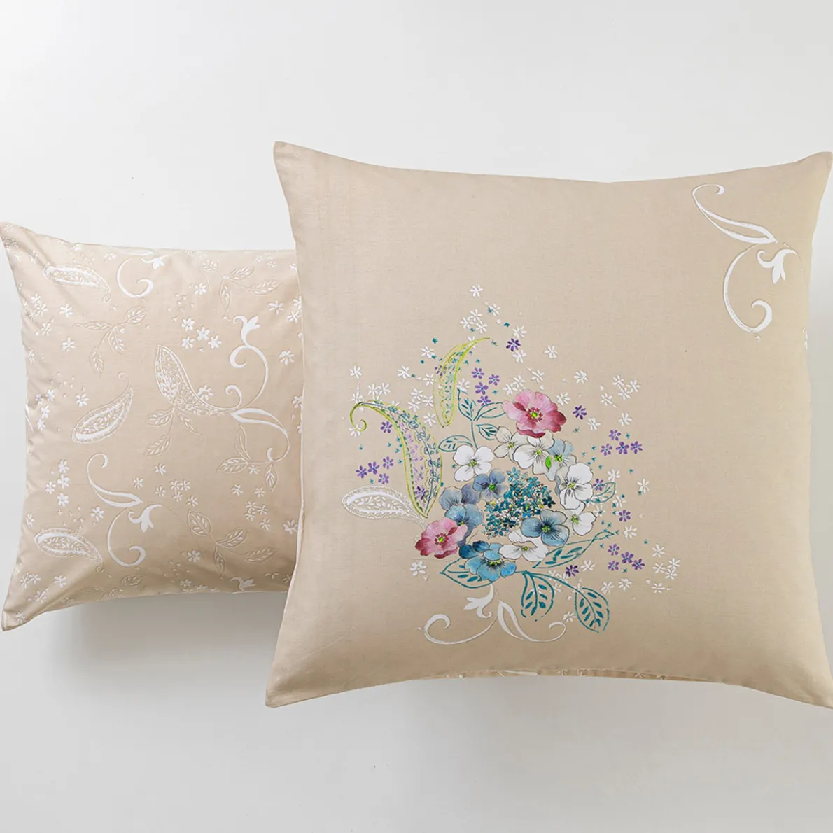 Arabesques et Hortensias Linge de lit