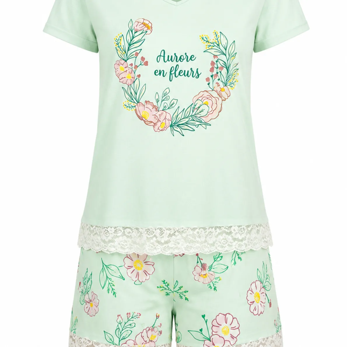 Aurore en fleurs Pyjama short