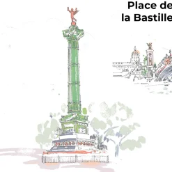 Balade dans Paris Housse de couette