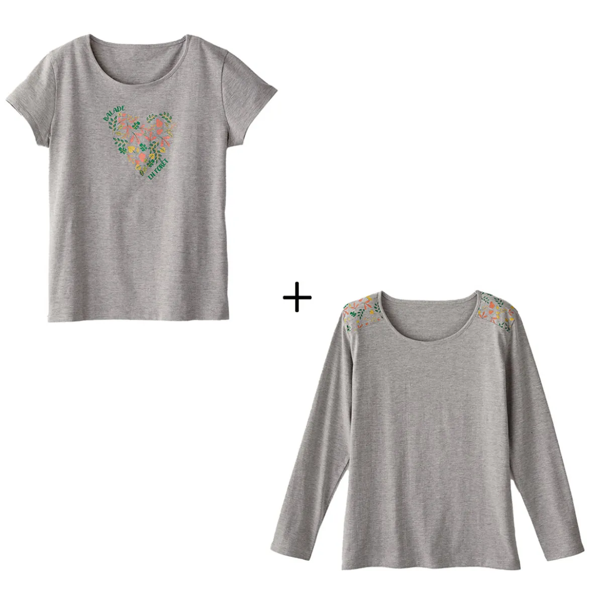 Balade en forêt Lot de 2 tee-shirts