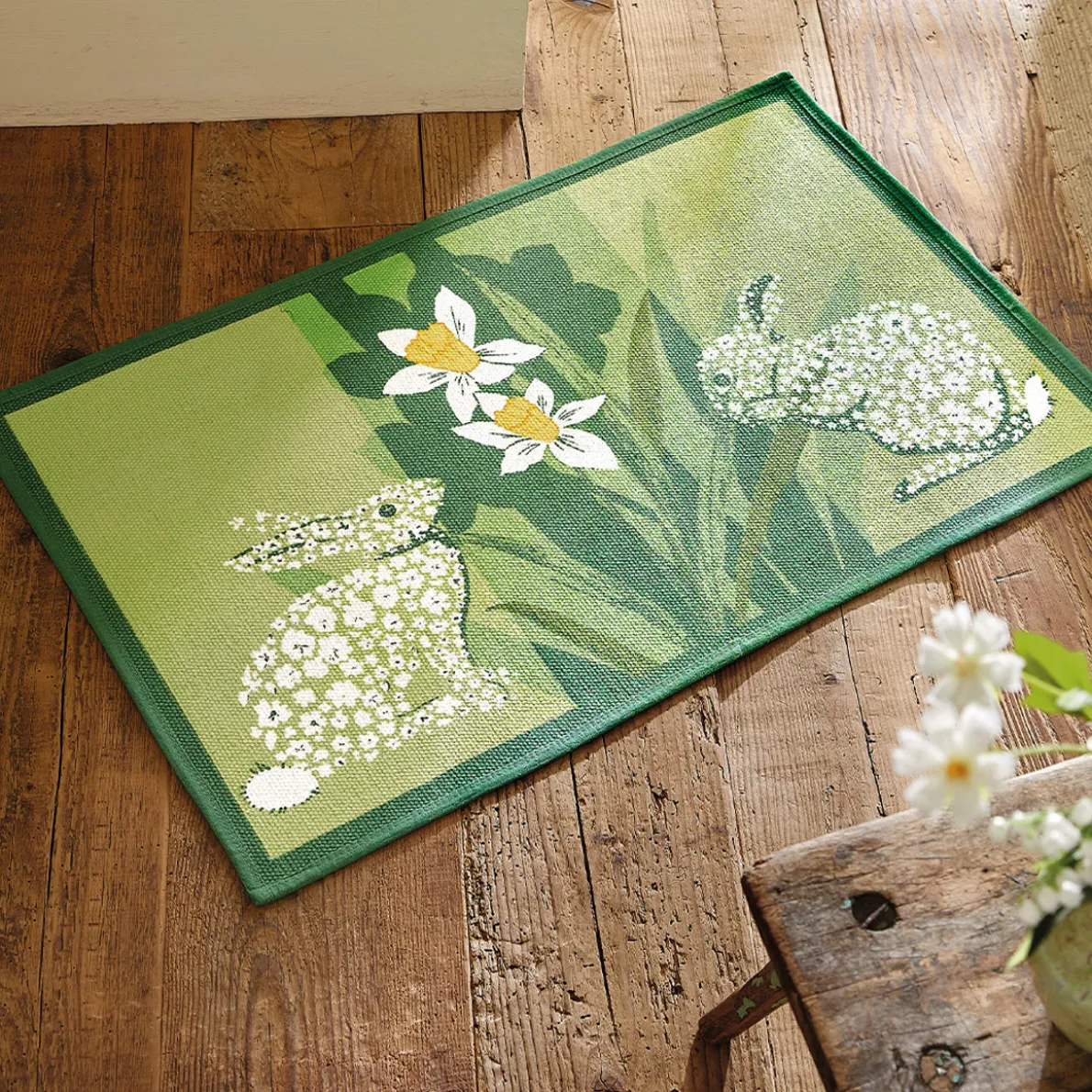 Cachés dans les jonquilles Tapis de cuisine