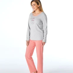 Chat neige Pyjama gris