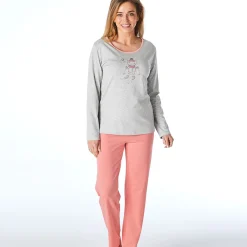 Chat neige Pyjama gris