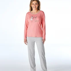 Chat neige Pyjama rose