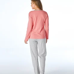 Chat neige Pyjama rose