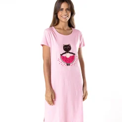 Chat pastèque Maxi t-shirt rose