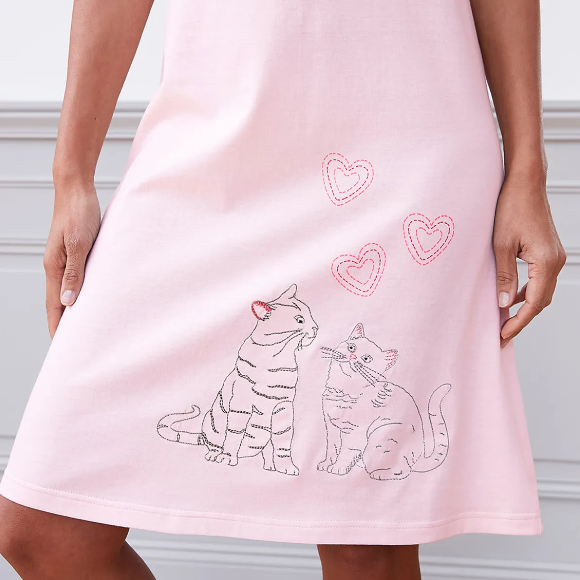 Chats amoureux Chemise de nuit