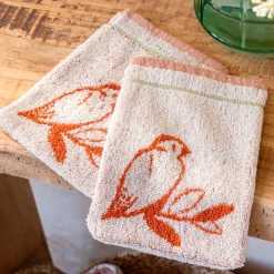 Chats sur la branche 2 gants de toilette