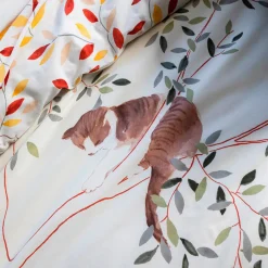 Chats sur la branche Housse de couette