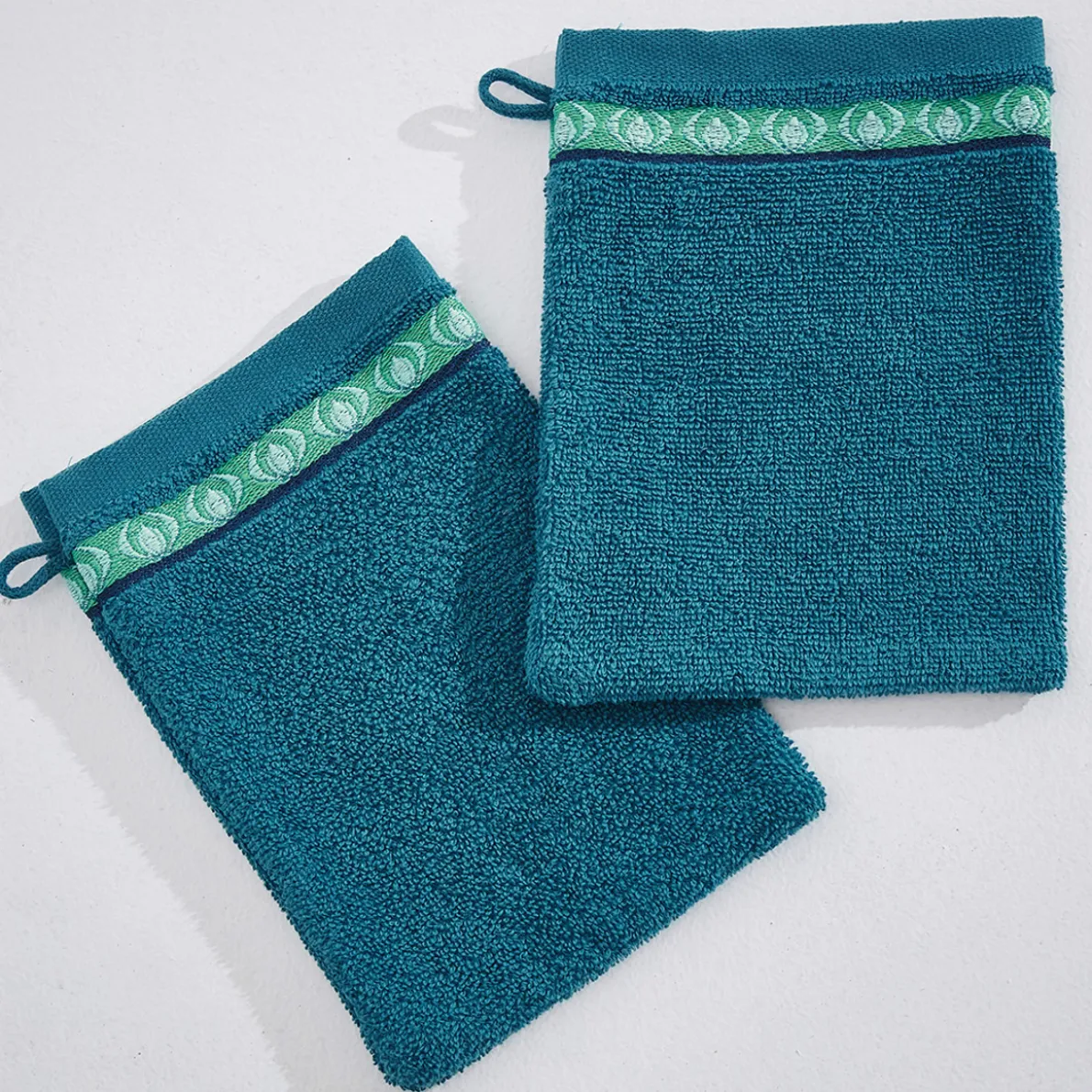 Chouette la nuit 2 gants de toilette