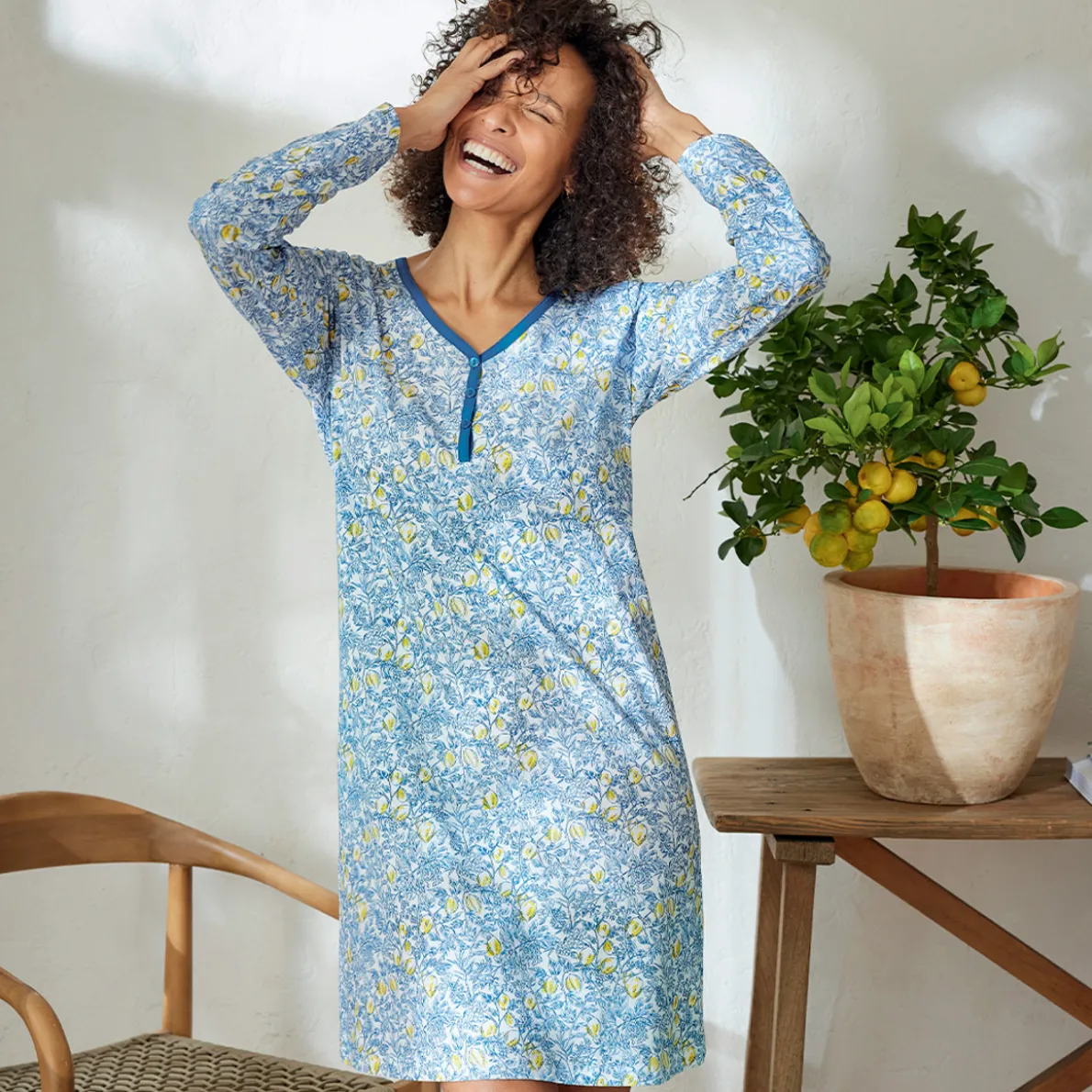 Citronnier sous la tonnelle Chemise de nuit