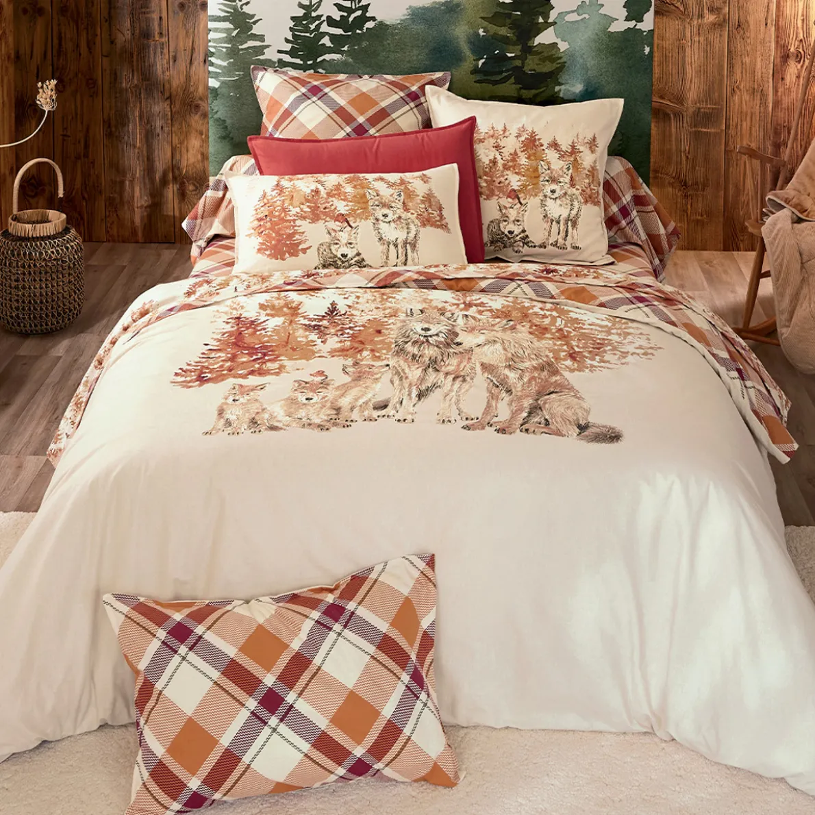 Câlins en forêt Drap