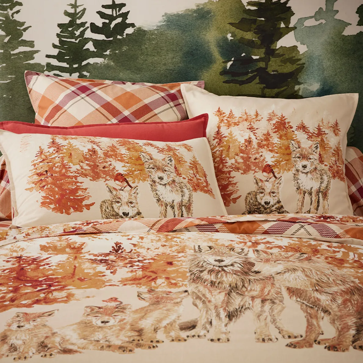 Câlins en forêt Housse de couette