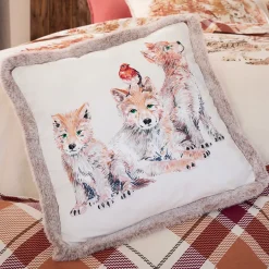 Câlins en forêt Housse de coussin