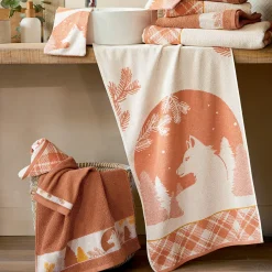 Câlins en forêt Serviette de bain