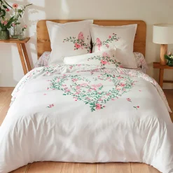 Coeur en fleurs Drap-housse