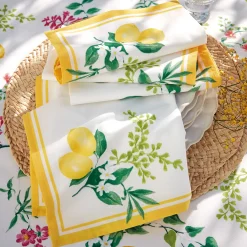 Couleur citron Serviettes de table