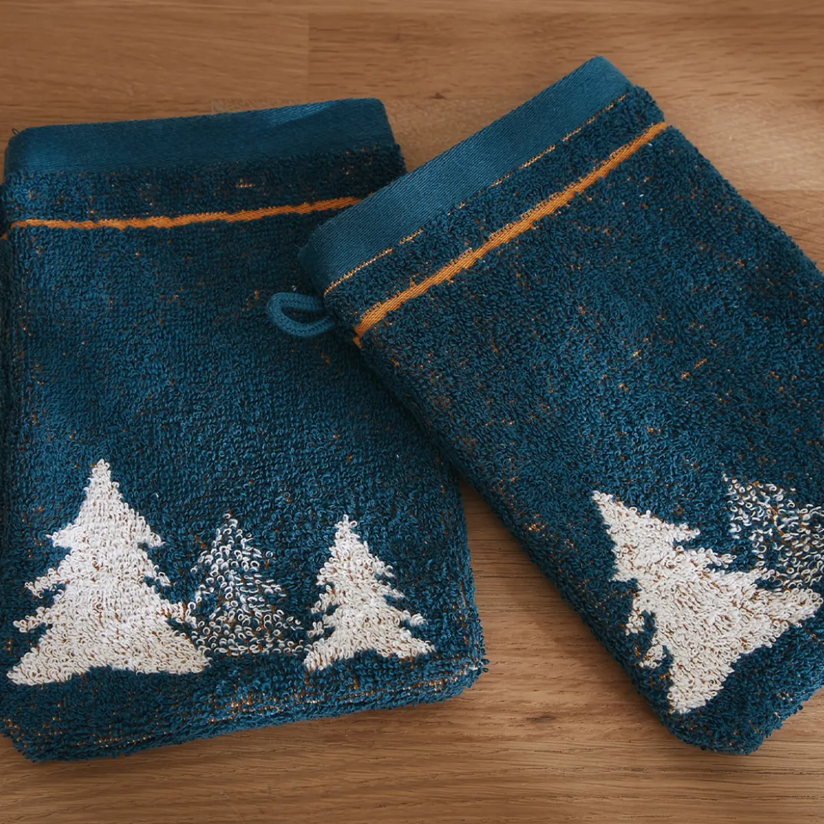 Destination montagne 2 gants de toilette