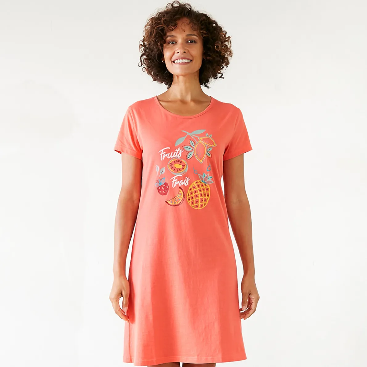 Délices exotiques Maxi t-shirt corail