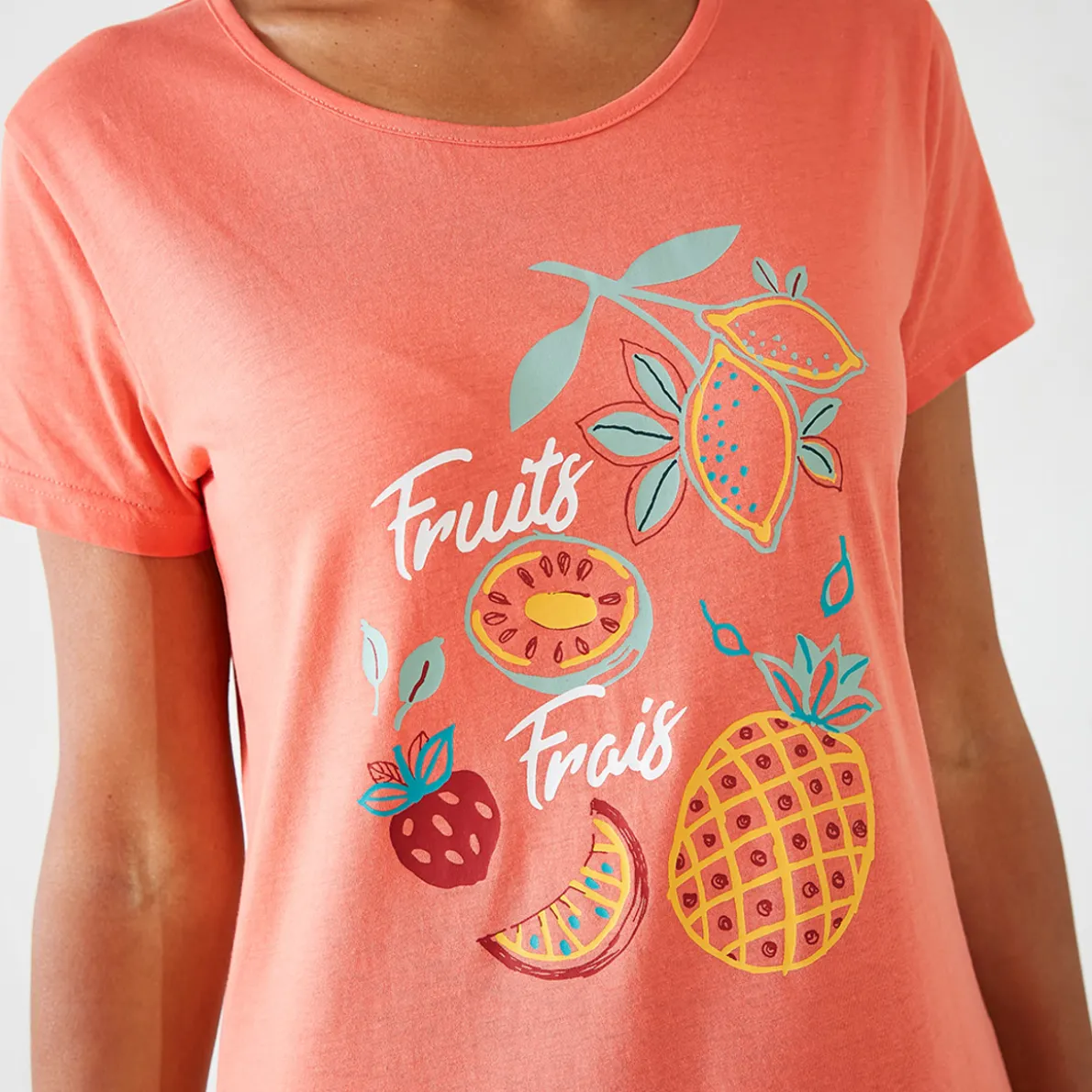 Délices exotiques Maxi t-shirt corail