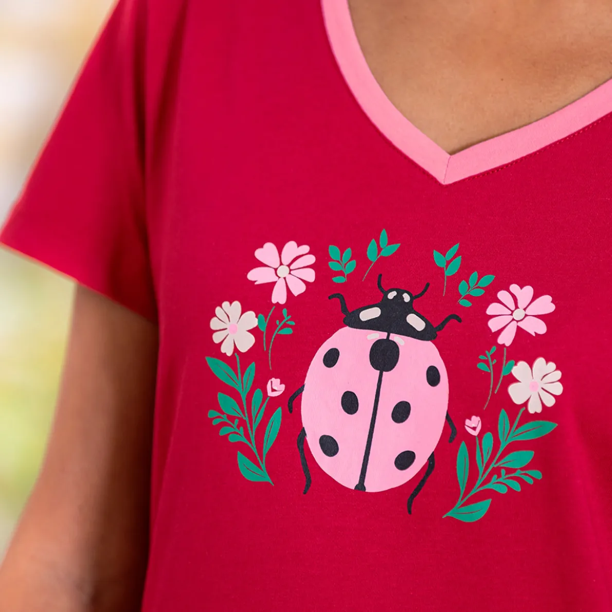 Douce coccinelle 1 Maxi T-shirt + 1 Pyjashort