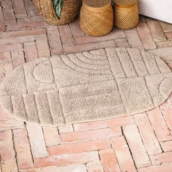 Douce géométrie Tapis de bain tufté