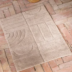 Douce géométrie Tapis de bain tufté