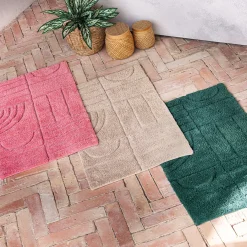 Douce géométrie Tapis de bain tufté