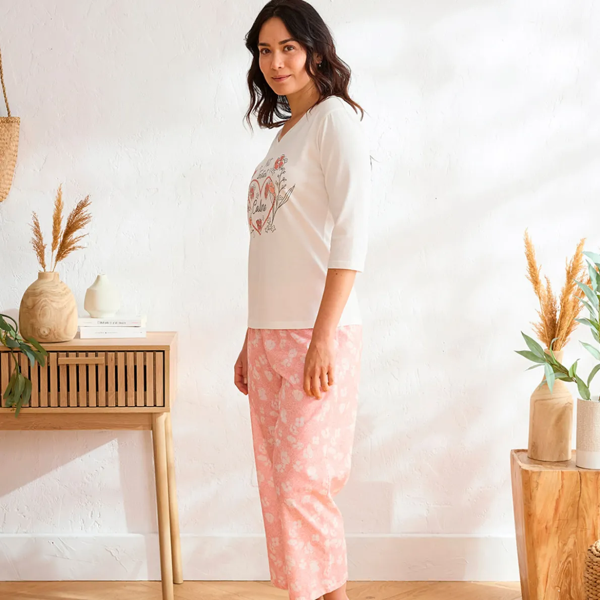 Douces rimes Pantalon rose corail