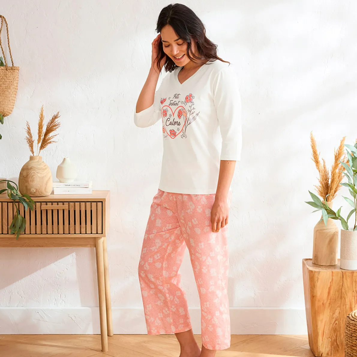 Douces rimes Pantalon rose corail