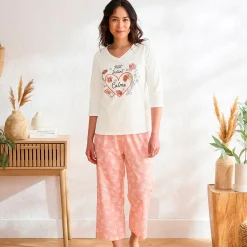 Douces rimes Pantalon rose corail