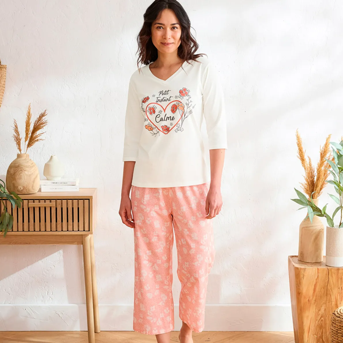 Douces rimes Pantalon rose corail