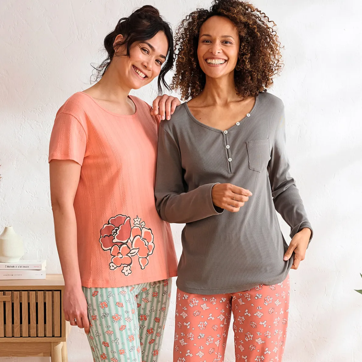 Douces rimes T-shirt rose corail