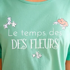 Douces rimes T-shirt vert sauge