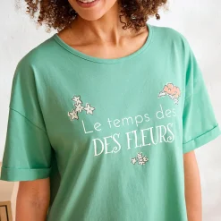 Douces rimes T-shirt vert sauge