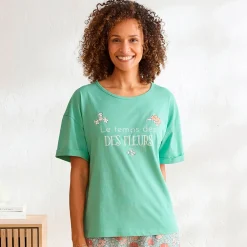 Douces rimes T-shirt vert sauge