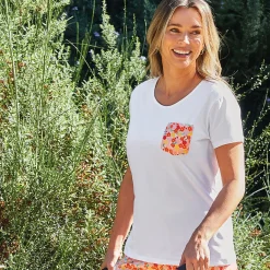 Eclats de jardin T-shirt blanc