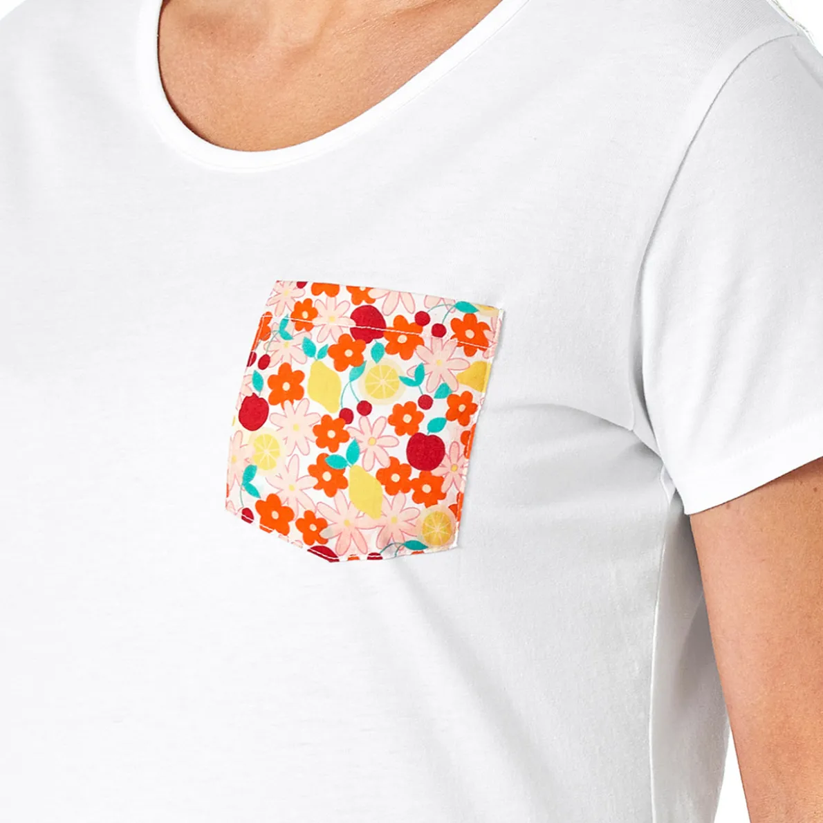 Eclats de jardin T-shirt blanc