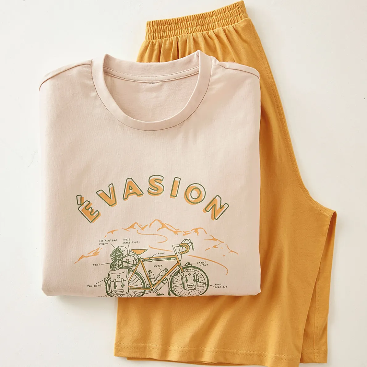Evasion Pyjama short ivoire