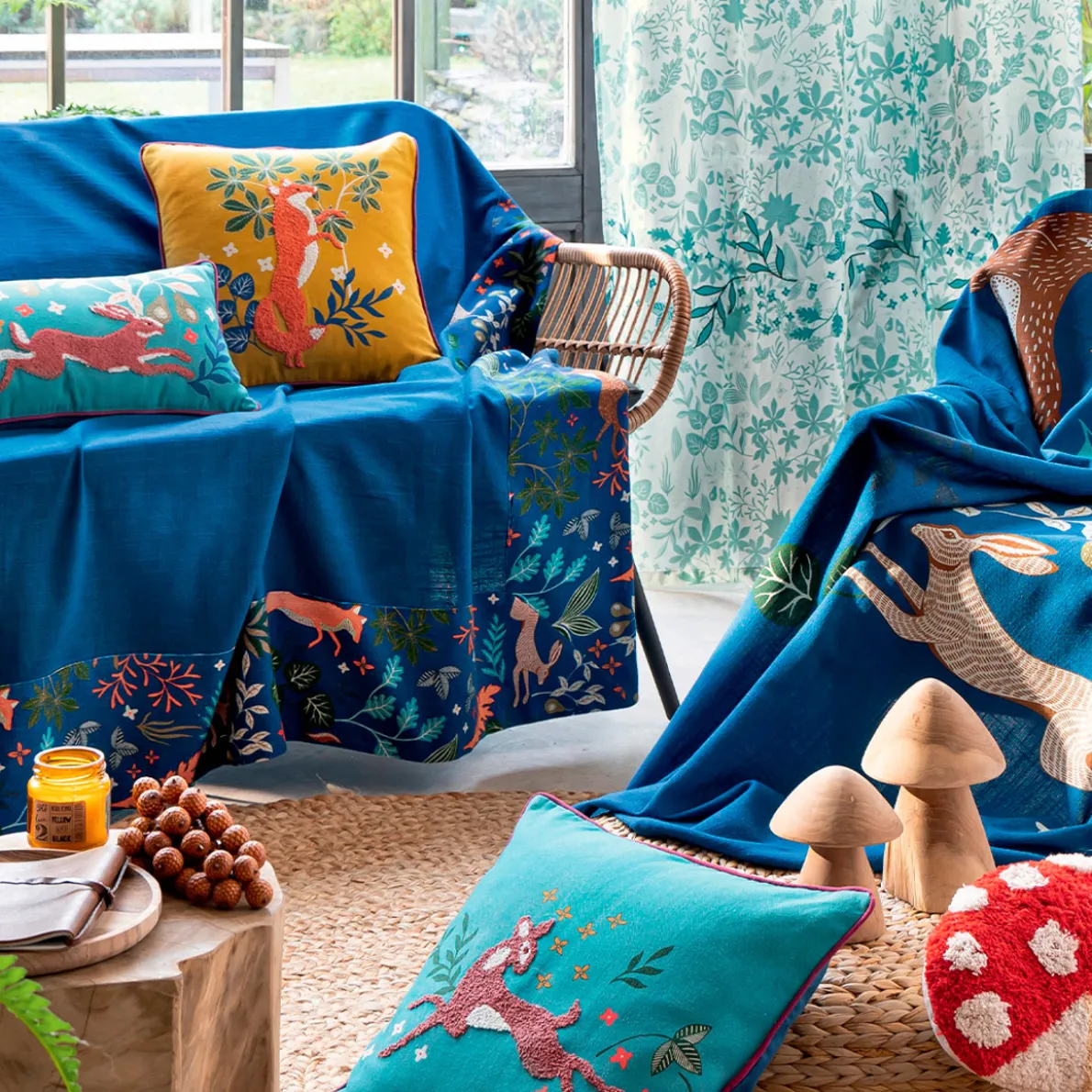 Fables enchantées Housse de coussin et coussin