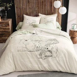 Famille heureuse Linge de lit