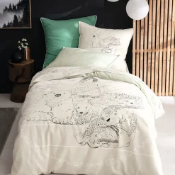 Famille heureuse Linge de lit