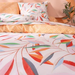 Feuilles à fleurs Linge de lit
