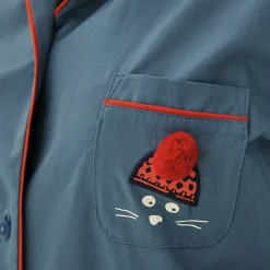 Félin filou Pyjama boutonné