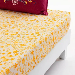 Folk en fleurs Drap-housse