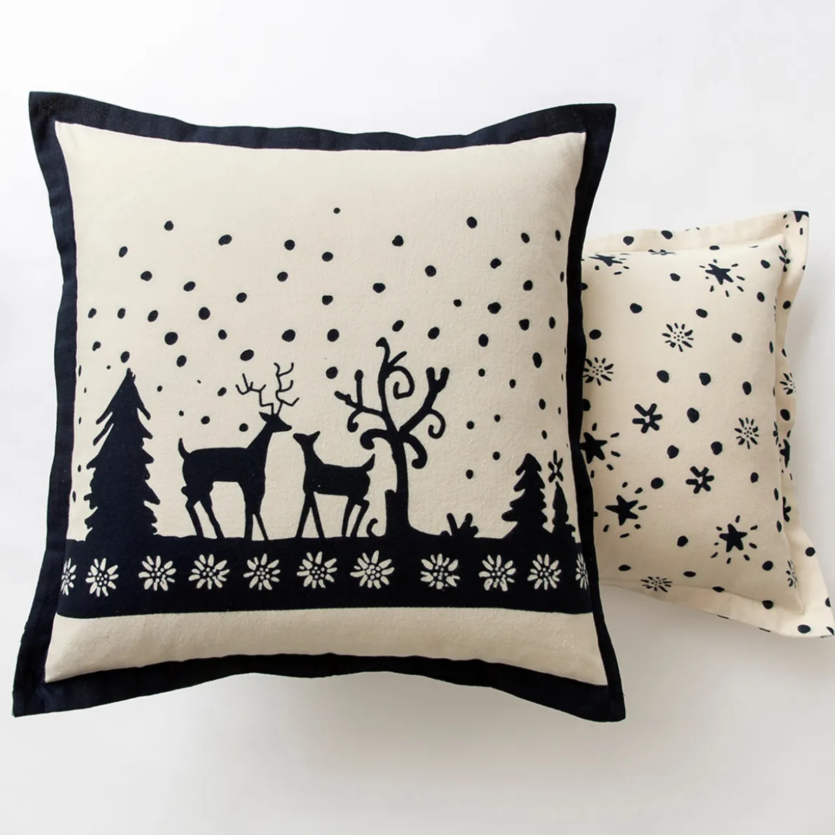 Hiver folk Taie d'oreiller